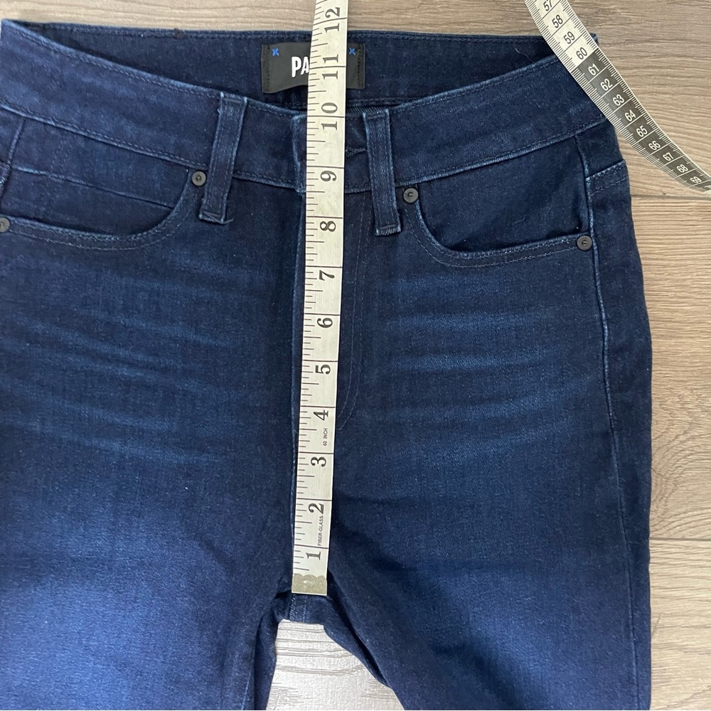 Paige Dark Blue Margot Skinny Jeans 24 - Picture 3 of 8
